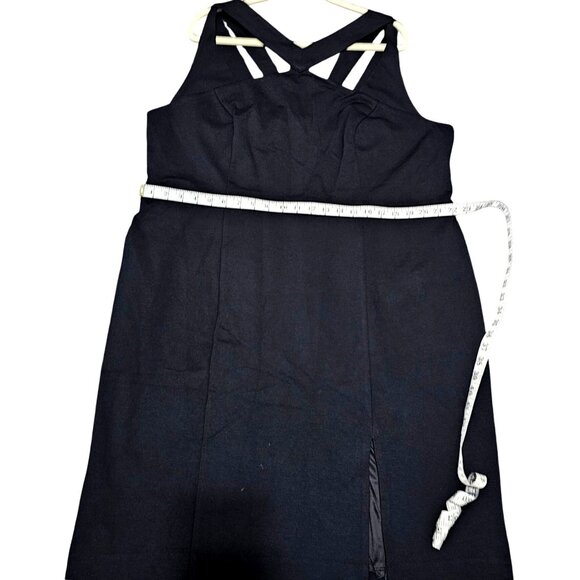 Christian Siriano For Lane Bryant Black Sleeveless Dress 24 - Picture 11 of 12